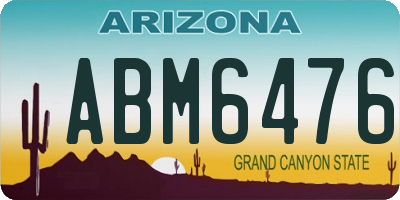 AZ license plate ABM6476