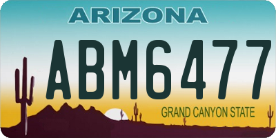 AZ license plate ABM6477