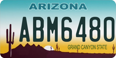 AZ license plate ABM6480