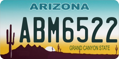 AZ license plate ABM6522