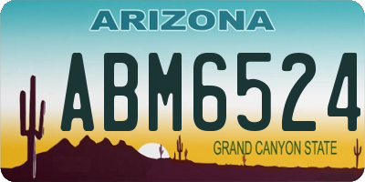 AZ license plate ABM6524
