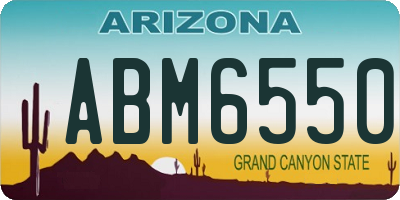 AZ license plate ABM6550