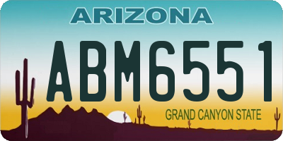 AZ license plate ABM6551