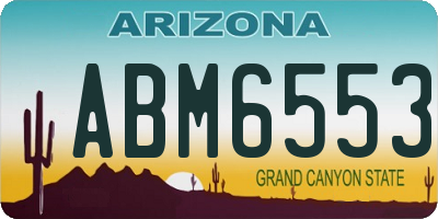 AZ license plate ABM6553