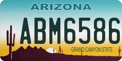 AZ license plate ABM6586