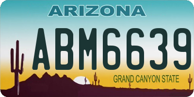AZ license plate ABM6639