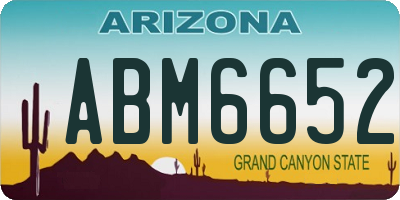 AZ license plate ABM6652
