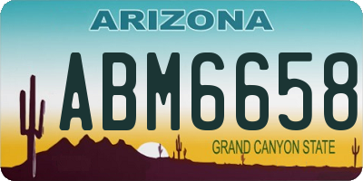 AZ license plate ABM6658
