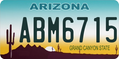 AZ license plate ABM6715