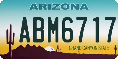 AZ license plate ABM6717