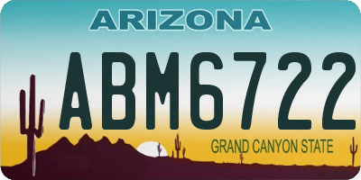 AZ license plate ABM6722