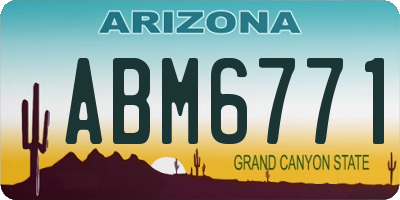 AZ license plate ABM6771