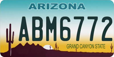 AZ license plate ABM6772