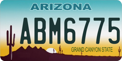 AZ license plate ABM6775
