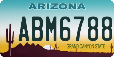 AZ license plate ABM6788