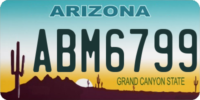 AZ license plate ABM6799