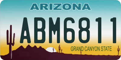 AZ license plate ABM6811