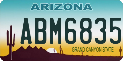 AZ license plate ABM6835