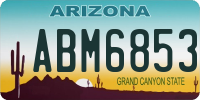 AZ license plate ABM6853