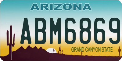 AZ license plate ABM6869