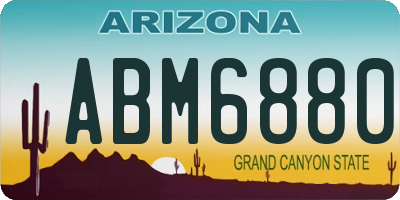 AZ license plate ABM6880