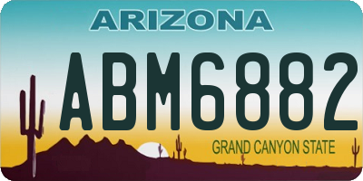 AZ license plate ABM6882