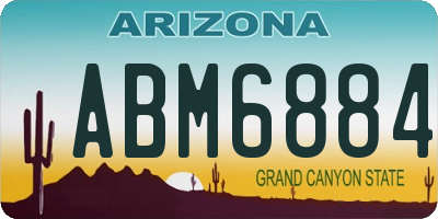 AZ license plate ABM6884