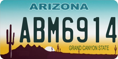 AZ license plate ABM6914