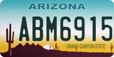 AZ license plate ABM6915