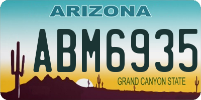 AZ license plate ABM6935