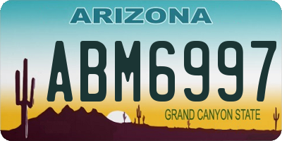 AZ license plate ABM6997