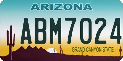 AZ license plate ABM7024