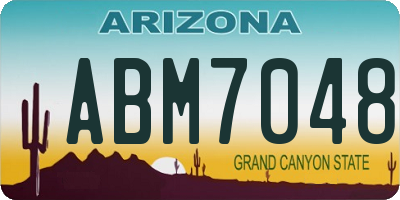 AZ license plate ABM7048