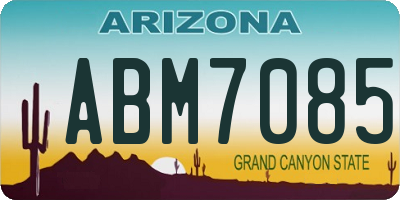 AZ license plate ABM7085