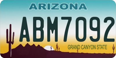 AZ license plate ABM7092