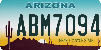 AZ license plate ABM7094