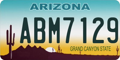 AZ license plate ABM7129
