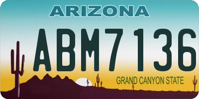 AZ license plate ABM7136