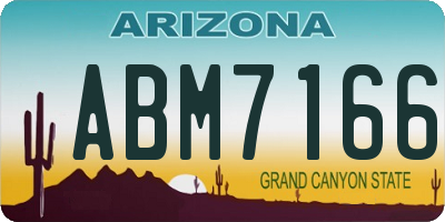 AZ license plate ABM7166