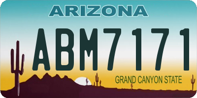 AZ license plate ABM7171