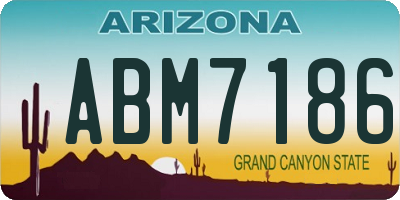 AZ license plate ABM7186