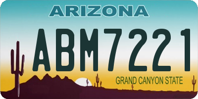 AZ license plate ABM7221