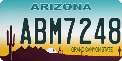 AZ license plate ABM7248