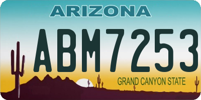 AZ license plate ABM7253