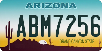 AZ license plate ABM7256