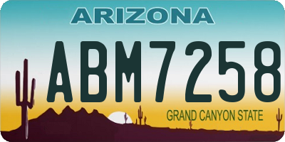 AZ license plate ABM7258