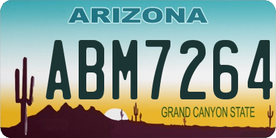 AZ license plate ABM7264