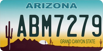 AZ license plate ABM7279