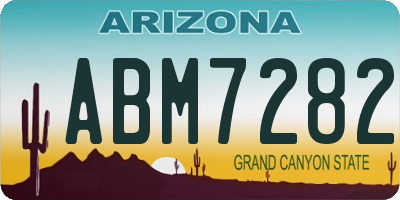 AZ license plate ABM7282