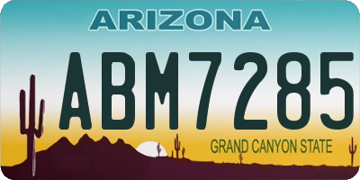 AZ license plate ABM7285